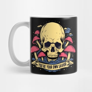 You're Your Own Savior Psychedelic Skull Mug